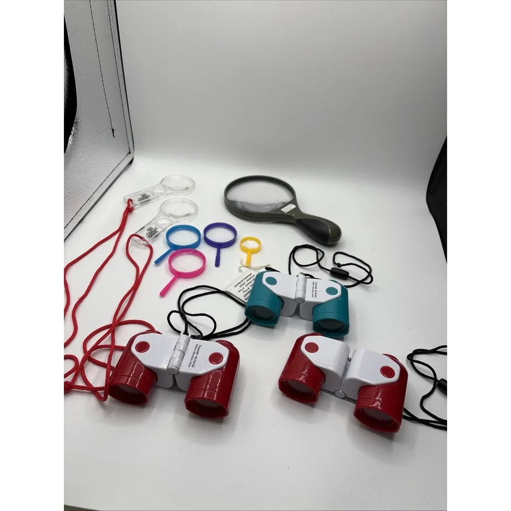 7‎ Varieties Magnifier And 3 Binoculars For Learning Science & Nature Pre-owned